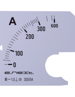 Шкала до амперметра щитового e.meter72.a300.scale АС 300А 72х72мм