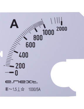 Шкала до амперметра щитового e.meter72.a1000.scale АС 1000А 72х72мм