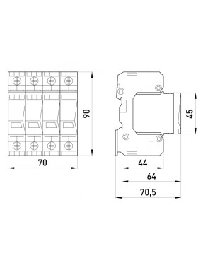 ПЗІП e.PO I 4 e 280V/7kA клас I+II+III, 4 полюси