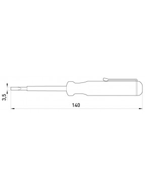 Індикатор-викрутка e.tool.test02  140х3,5 прямий шліц АС100-500В