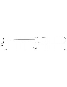 Індикатор e.tool.test03  155х4,5 прямий шліц АС100-500В