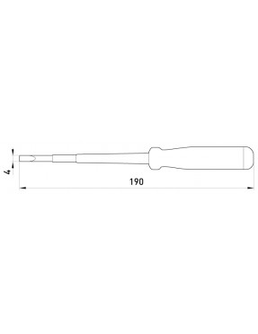 Індикатор-викрутка e.tool.test04  190х4 прямий шліц АС100-500В