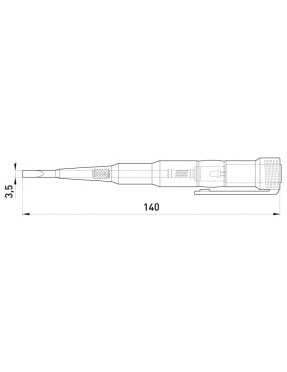 Індикатор-тестер e.tool.test08  140х3,5 прямий шліц АС/DC70-250В