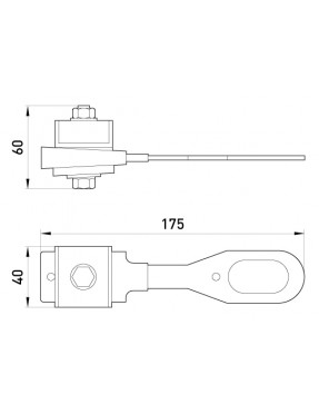 Анкерний ізольований затискач  e.i.clamp.2.16.25.zr, посилений, 16-25 кв.мм