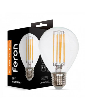 Світлодіодна лампа Feron Filament LB-61 4Вт E27 2700K