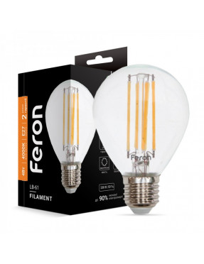 Світлодіодна лампа Feron Filament LB-61 4Вт E27 4000K