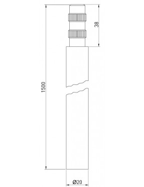 Шпилька заземлення заклепувальна D20(L=1500)