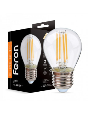 Світлодіодна лампа Feron Filament LB-161 6Вт E27 2700K