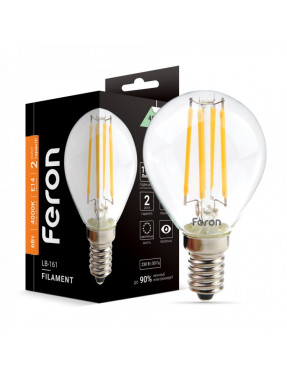 Світлодіодна лампа Feron Filament LB-161 6Вт E14 4000K