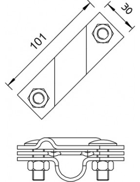 Злучник Rd8-10, штаби до шп. уземл. D=20 мм оц.