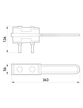 Анкерний ізольований затискач  e.i.clamp.4.70.120.zr, посилений, 70-120 кв.мм