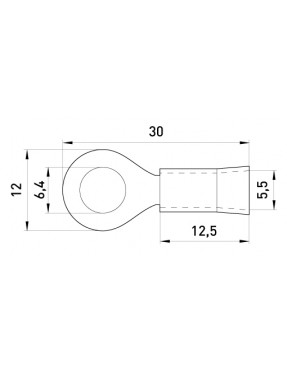 Ізольований наконечник e.terminal.stand.rv3.3,5.6.red 2.5-4 кв.мм, червоний, 100шт