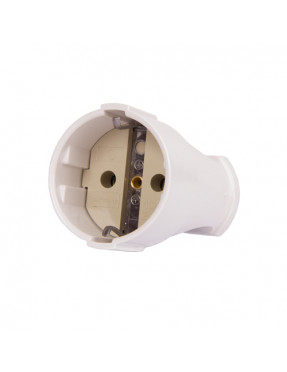 Розетка переносна e.socket.003.16.white, з з/к, 16А біла