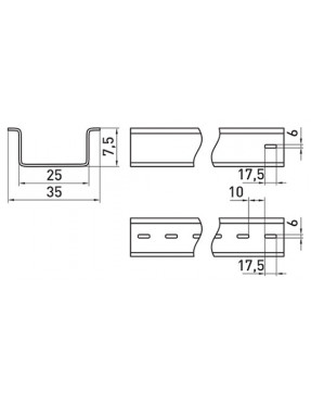 DIN-рейка e.din.stand.rail.101, 25 см