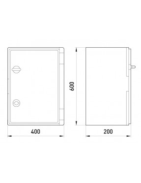 Корпус удароміцний з АБС-пластика e.plbox.400.600.200.blank, 400х600х200мм, IP65