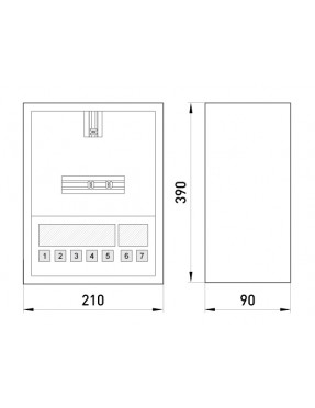 Корпус e.mbox.stand.n.f1.08.z.е металевий, під 1-ф. електронний лічильник, 8 мод., навісний, з замком.