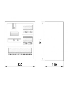 Корпус e.mbox.stand.n.f3.24.z.е металевий, під 3-ф. електронний лічильник, 24 мод., навісний, з замком.