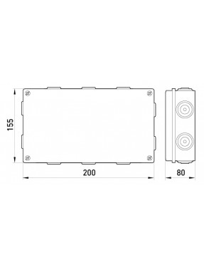 Розподільча коробка e.db.pro.200.155.80