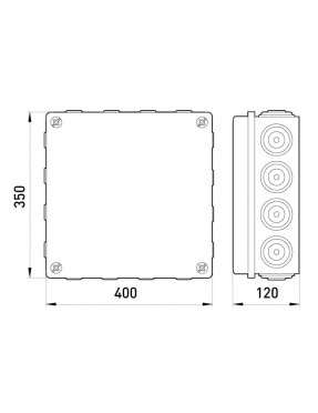 Розподільча коробка e.db.pro.400.350.120