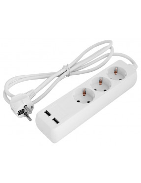 Подовжувач e.es.3.1.5.z.b.2.usb 3 гнізда, 1.5м, з з/к з USB-зарядкою, baby protect