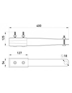 Анкерний ізольований затискач e.i.clamp.pro.25.120.c, 25-120 кв.мм