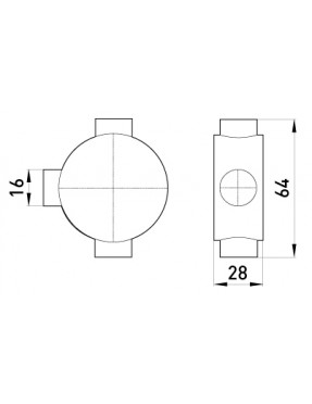 Коробка e.pipe.3.db.stand.16 з'єднувальна трубна, 3 вводи, d16мм