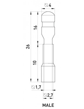 Ізольований наконечник e.terminal.stand.mpd2.156.blue (blt.m.1,5.2,5), 100шт