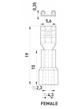 Ізольований наконечник e.terminal.stand.fdd2.187.8 (dd.f.1,5.2,5), 100шт