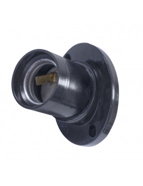 Патрон бакелітовий e.lamp socket wall skew side.E27.bk.black, настінний, Е27, зміщений, чорний