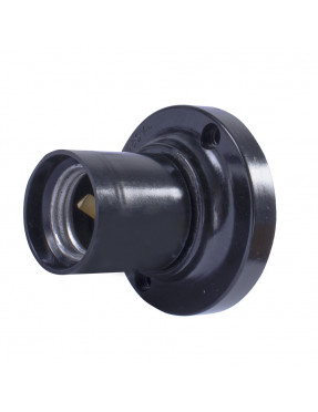 Патрон бакелітовий e.lamp socket wall side.E27.bk.black, настінний Е27, чорний