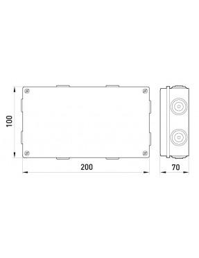 Розподільча коробка e.db.pro.200.100.70