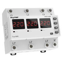 DigiTOP  Реле. напруги   VP-3F63A M6R 3-фаз. ( на DIN рейку )