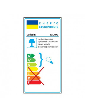 Накладний світильник Ledcoin ML400 під лампу чорний