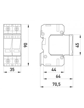 ПЗІП  e.PO I 1+1 e 280V/7kA клас I+II+III, 1 полюс + N-PE, моноблок