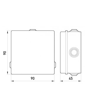 Коробка розподільча e.db.stand.900.90.90.52 90х90x52мм  зовнішня