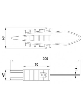 Анкерний ізольований затискач e.i.clamp.pro.la.1.s4, з жорсткою скобою