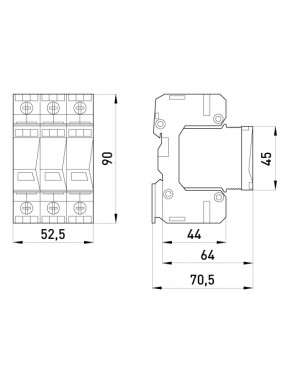 ПЗІП e.PO I 3 e 280V/7kA клас I+II+III, 3 полюси